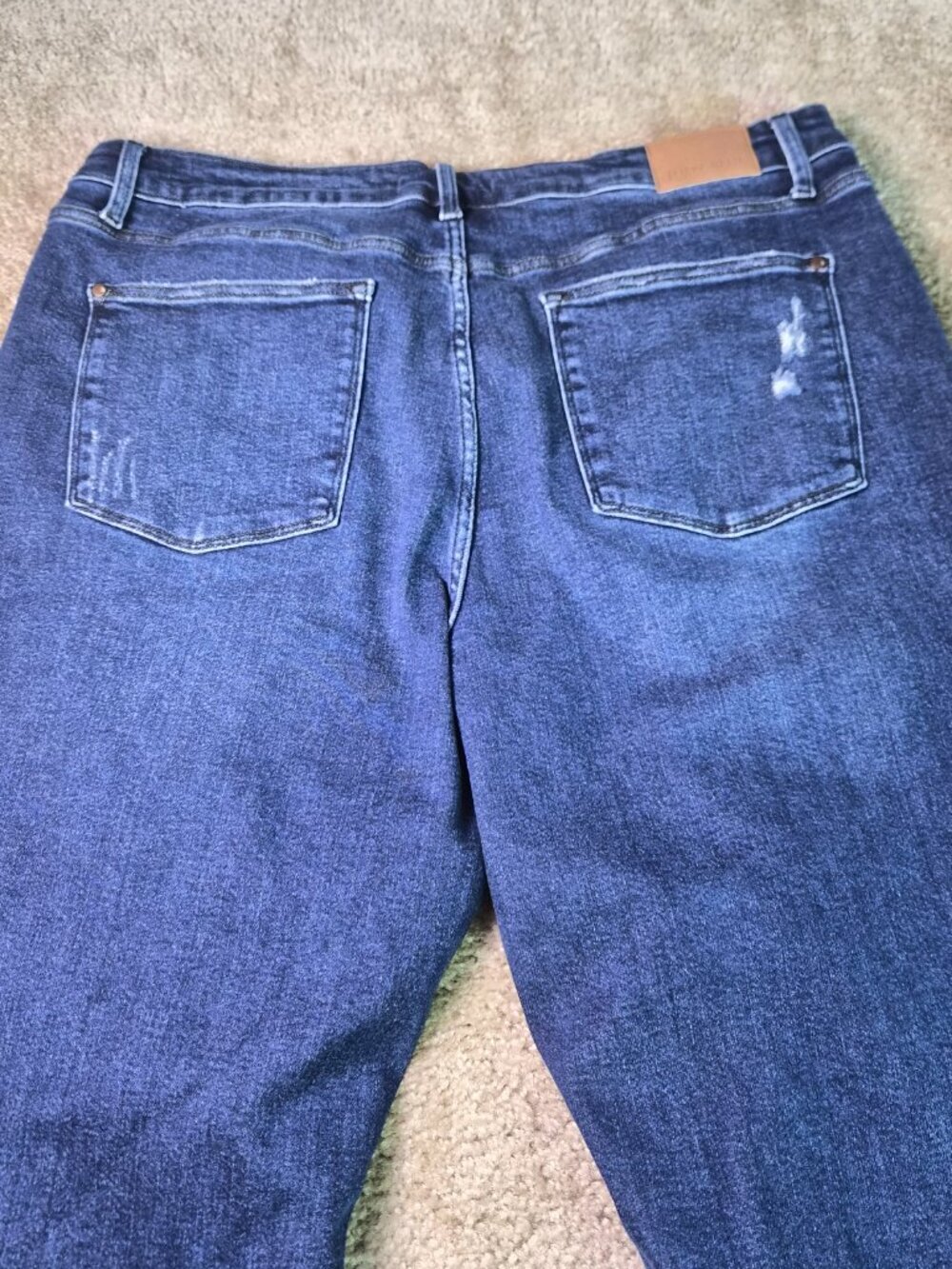 Judy Blue LA Jeans Womens Size 22W Blue Boyfriend Distressed Stretch Denim F910 - Picture 7 of 13
